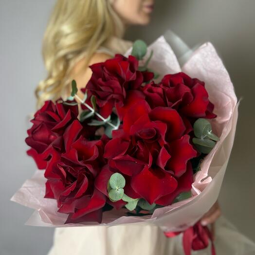5 rosas rojas de calado Premium
