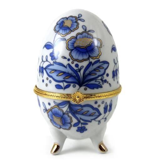 Шкатулка яйцо пасхальное Гжель