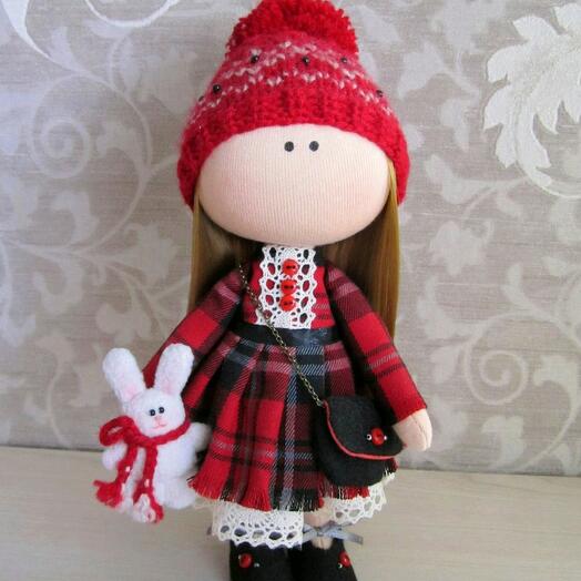 Кукла Марта с зайчиком