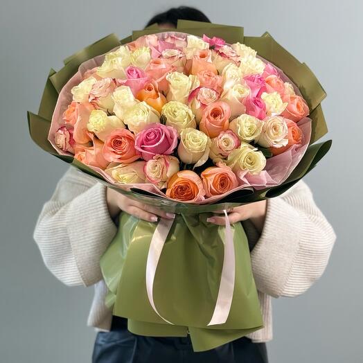 Микс букет из 51 розы