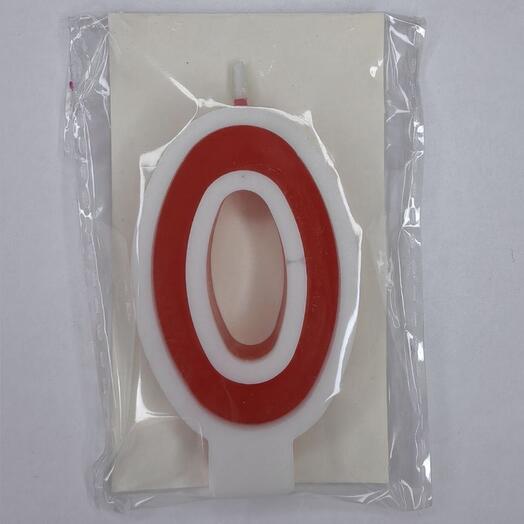 Цифра 0 красная