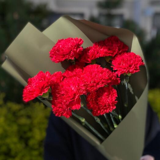 Букет из 11 красных гвоздик