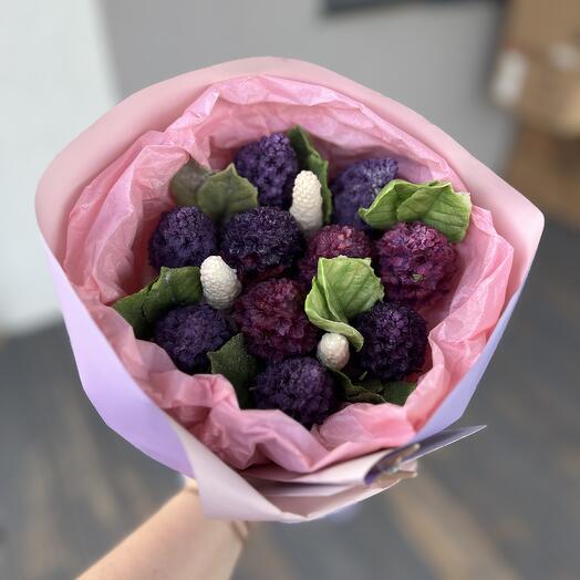 Букет сирени из зефира