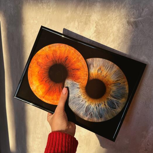 Электронный Сертификат на фото радужки глаза "Бесконечность" А4