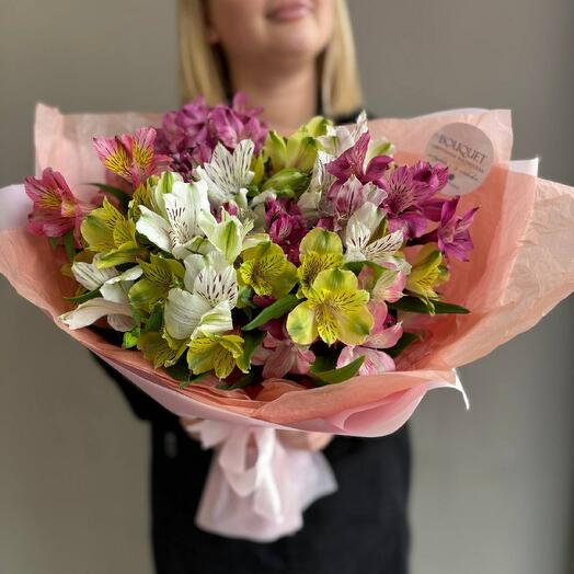 Bouquet 034 (букет из микса альстромерий)