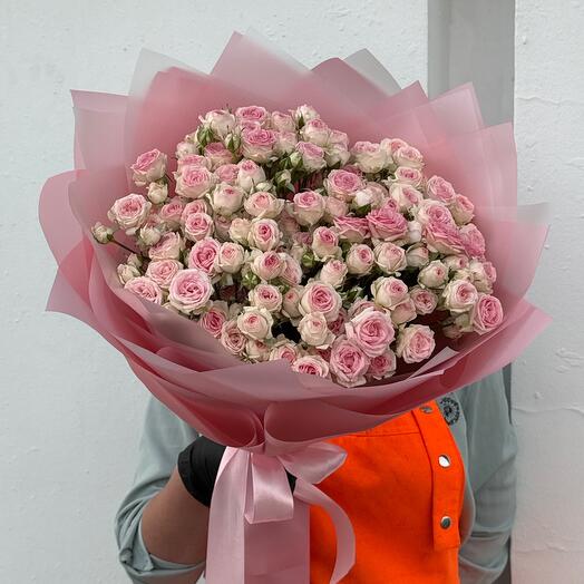 Нежные кустовые розы 21 веток💞