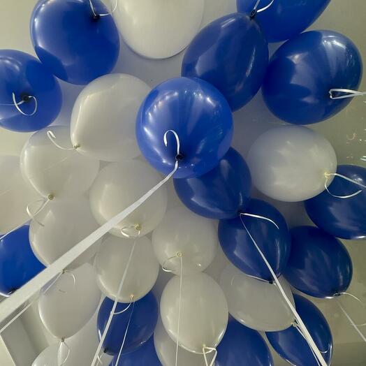 Мужчине, коллеге, брату - Шары под потолок Голубая Волна 30 шт