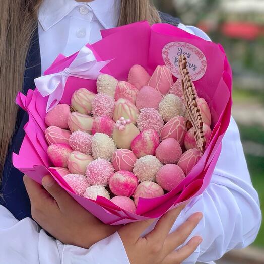 Клубничный букет на День Учителя