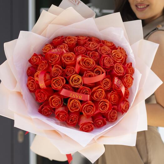 51 оранжевая роза