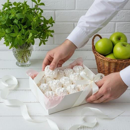 🍏Ābolu zefīrs 1kaste×15gb🍏Зефир яблочный 1коробка 15шт🍏Apple zephyr