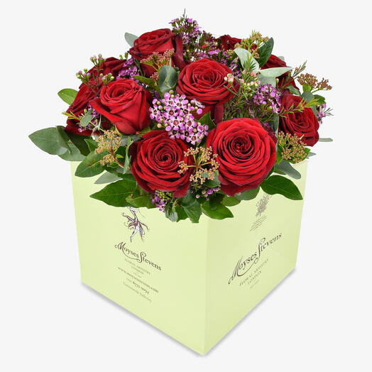 Dozen Red Rose Bouquet (دوزين ورود حمراء)