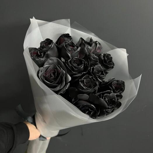 Роза Эквадор Черная 15шт 60см