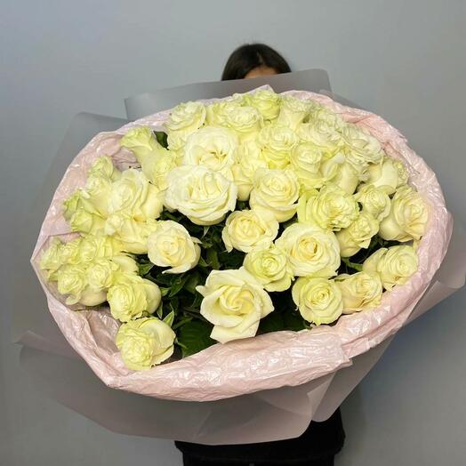 Букет с Розой 60см Эквадор 51 шт