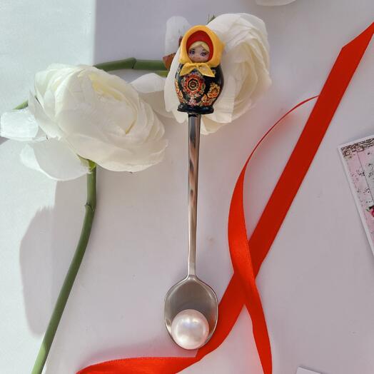 Ложка с декором «Матрешка»