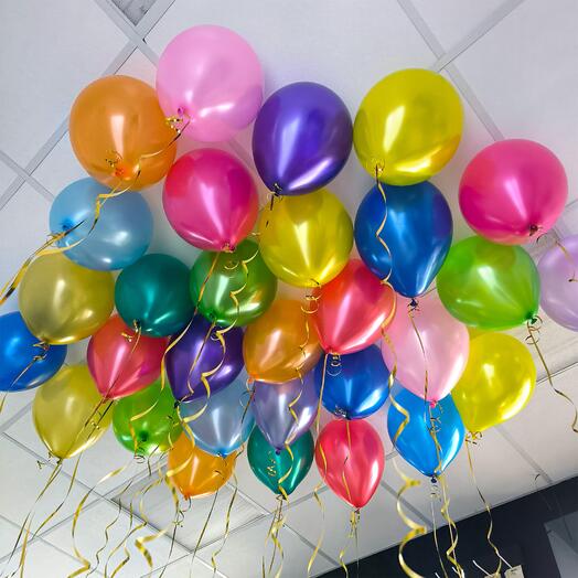Шары под потолок «Металлик Ассорти» 30 шт