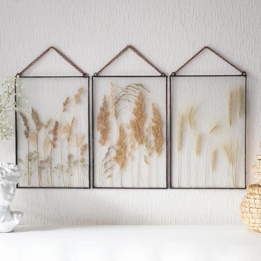 Арт.104темно-коричневый Триптих - натуральный декор с душой