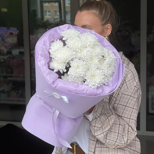 Букет из хризантем для сотрудника