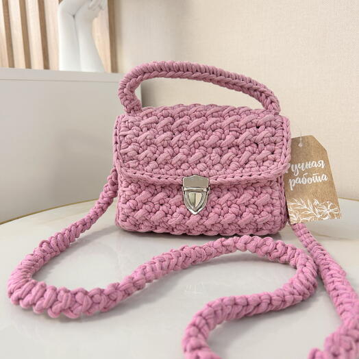 Сумка ручной работы розовая