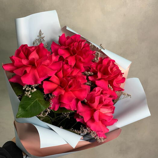 Французские розы в голубом