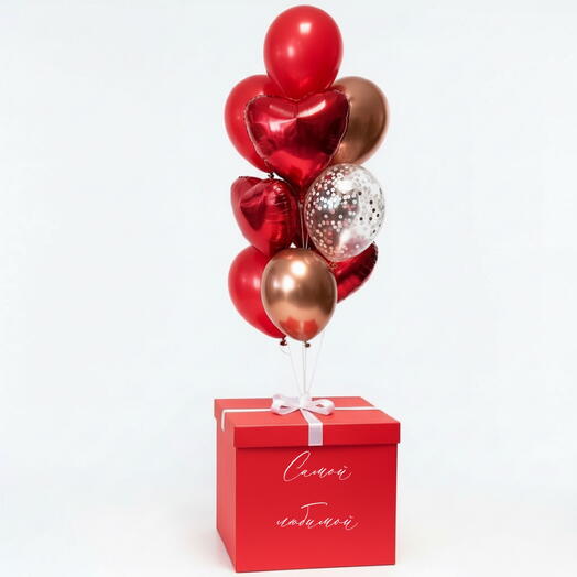 Шары в коробке Red01
