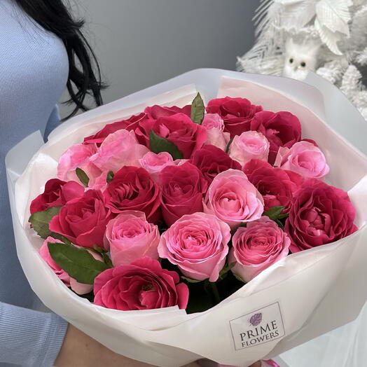 25 роз в нежных оттенках 🌸 WOW букет для девушки