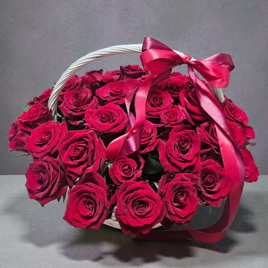 💌🌹Корзина из 25 красных роз.🌹💌