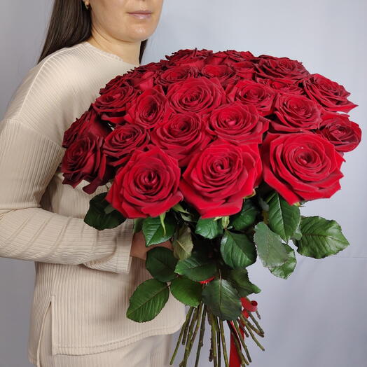 🌹Букет "PERVOЦВЕТ" из 29 ароматных красных роз🌹для любимой