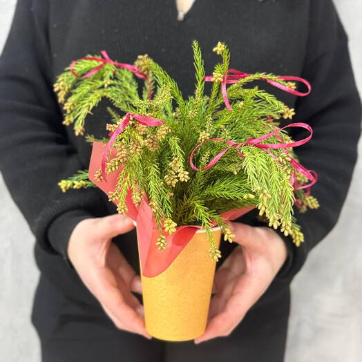 Новогодний стаканчик с бантиками