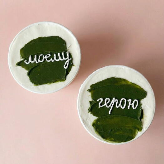 Набор тортов в стакане 2шт cake to go на 23 февраля Моему герою