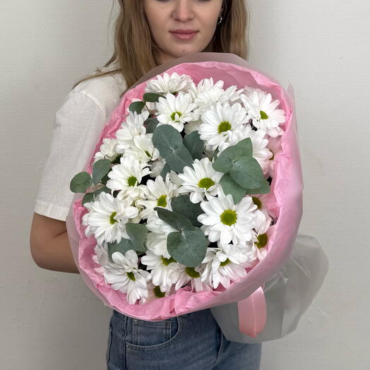 Облако из ромашек и эвкалипта