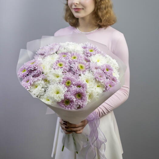 Букет из 11 кустовых хризантем
