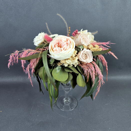 Букет в бокале "Дыхание"