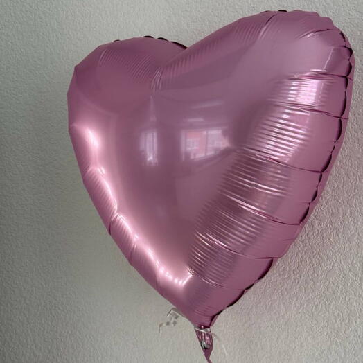 Шар фольгированный розовое сердце