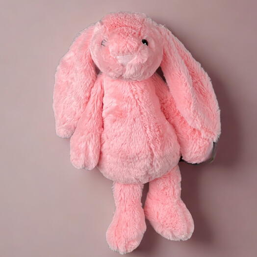 Цветы Букет Art Flowers	Пудровый зайка 30 см