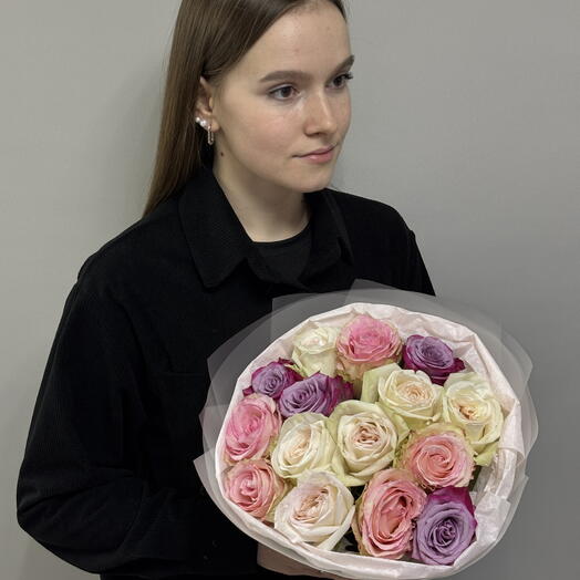 Микс из 15 эквадорских роз