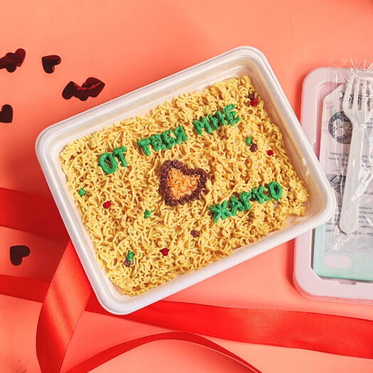 Бенто торт "от тебя мне жарко" лапша дошик для любимой, для любимого