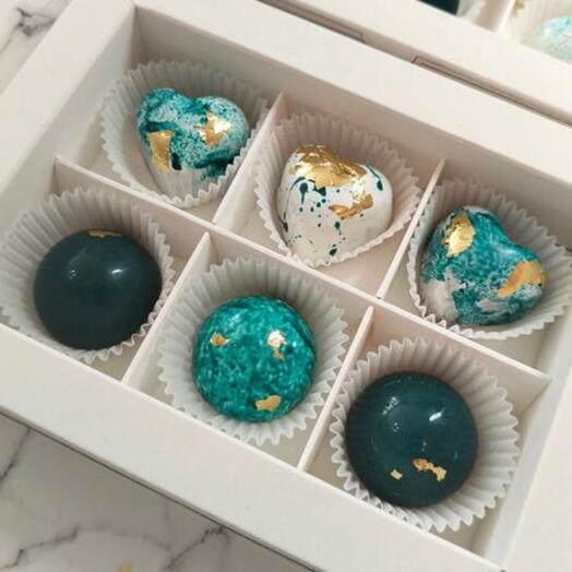 Набор 6шт, 2 вкуса конфеты ручной работы