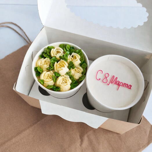 Cake to go или торт в стакане в подарок маме на 8 марта
