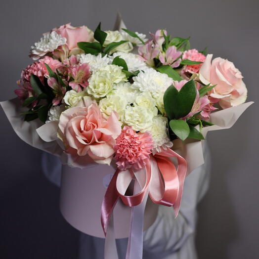 Большая Нежная композиция в коробке