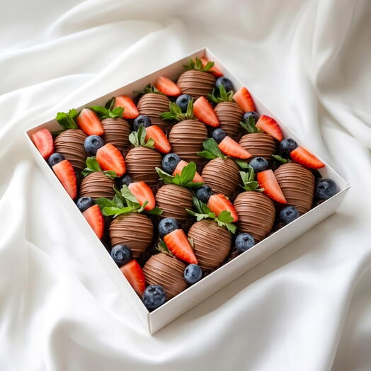 Клубника в шоколаде - "16-25 шт" Молочный шоколад и свежая ягода