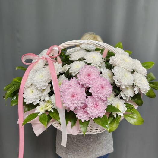 Ароматная корзина с хризантемами 🎀