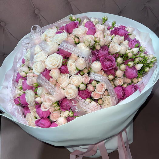 Кустовые пионовидные розы 🌸