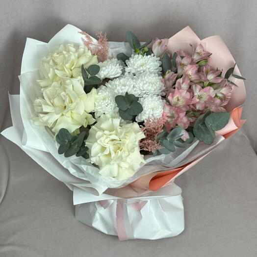 Пышный букет🌸 французские розы, альстромерии, альстромерия