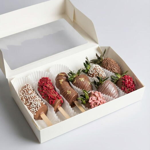 Клубника и бананы в шоколаде🍫