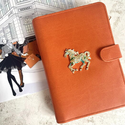 Блокнот планер «Hermes» А6 ручной работы на подарок любимой, подруге, сестре