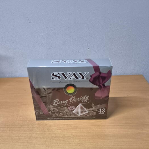 Подарочный набор SVAY Berry Variety, 8 видов элитного крупно листового чая, 48 шелковых пирамидок