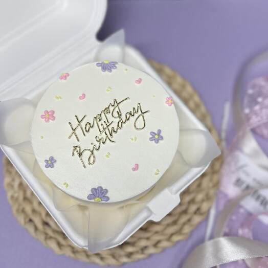 Бенто торт happy birthday маме подруге цветы