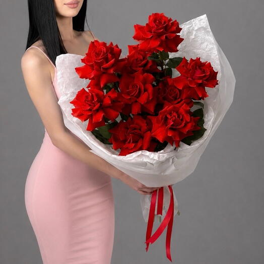 Французские розы алые (9)