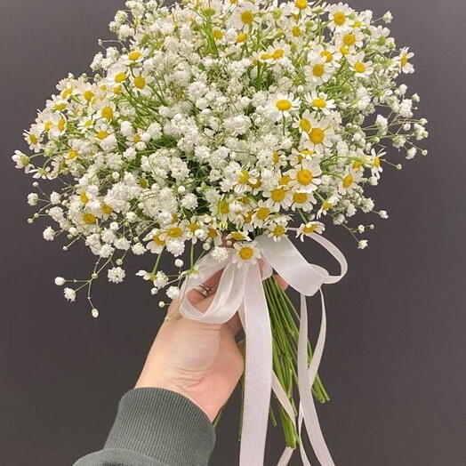 Свадебный букет из ромашек