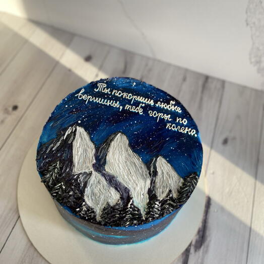 Торт с красивым рисунком ⛰️
